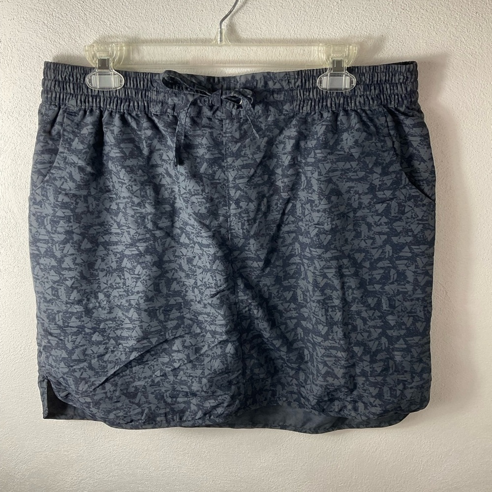 Duluth Trading Co Blue Grey Skirt Skort Sz L